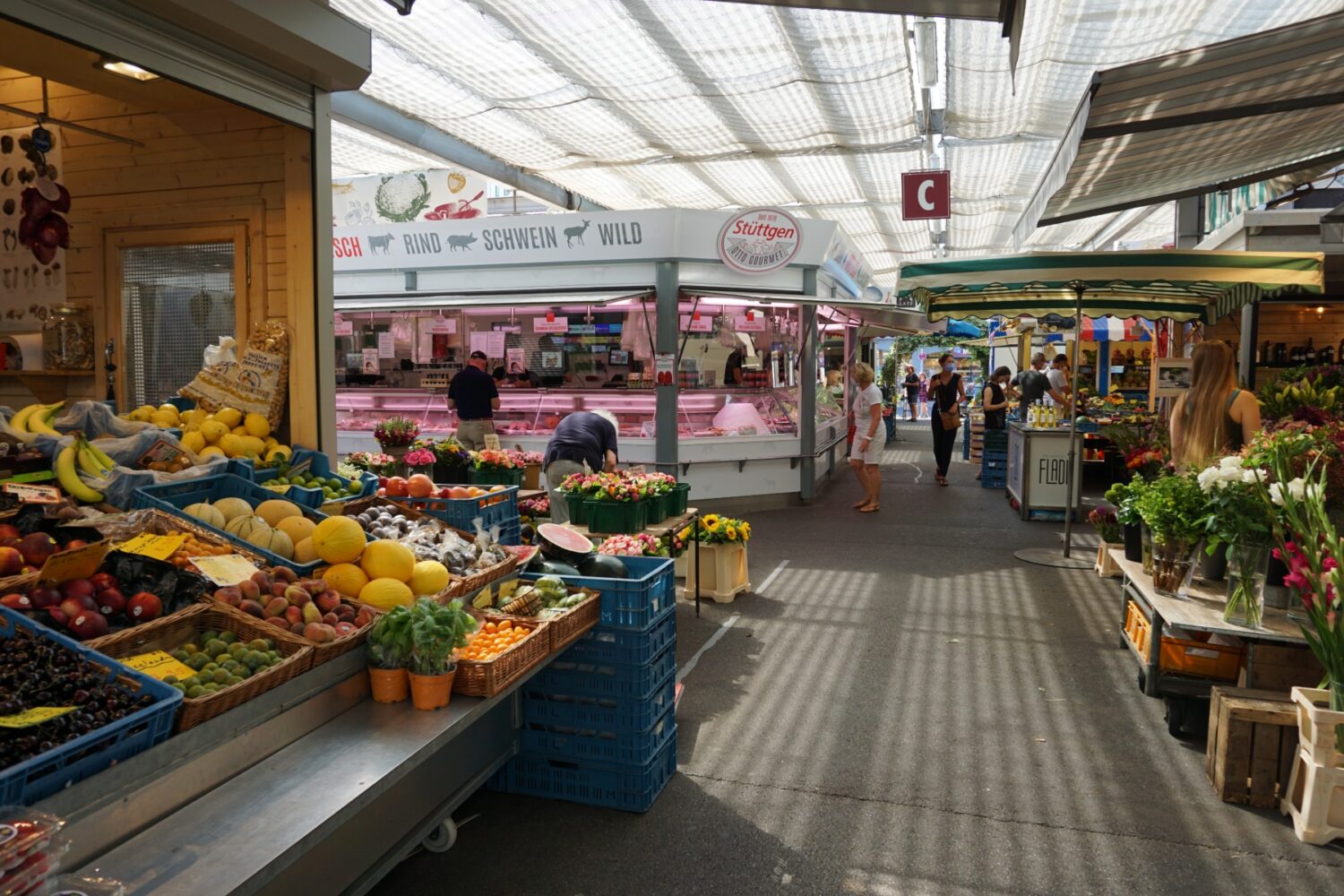 Wochenmarkt am Carlsplatz in Düsseldorf
