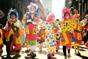 Clowns an Karneval